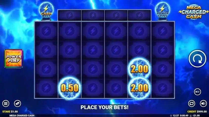 Mega Charged Cash slot screenshot 