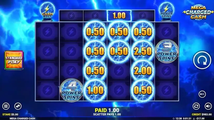 Mega Charged Cash slot screenshot 3