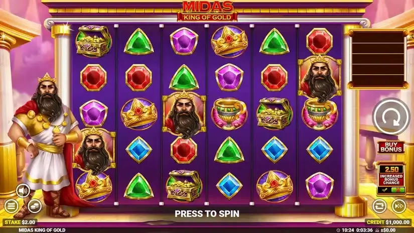 Midas King of Gold slot screenshot 1
