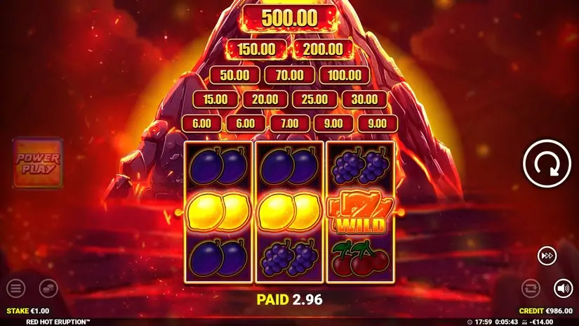 Red Hot Eruption slot screenshot 3