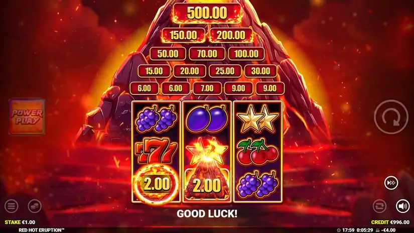 Red Hot Eruption slot screenshot 2