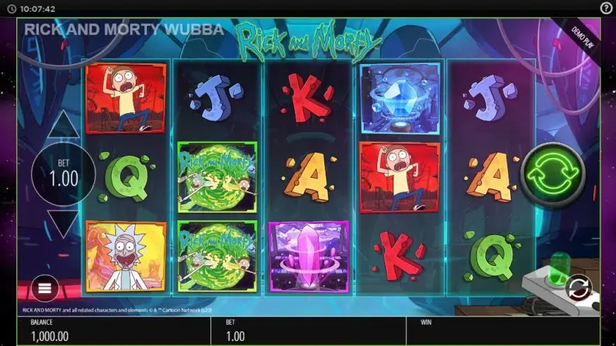 Rick and Morty Wubba Lubba Dub Dub slot screenshot 1