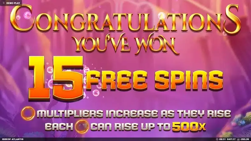 Rise of Atlantis slot screenshot 2