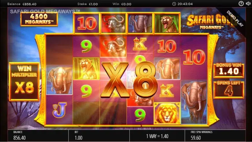 Safari Gold Megaways slot screenshot 5