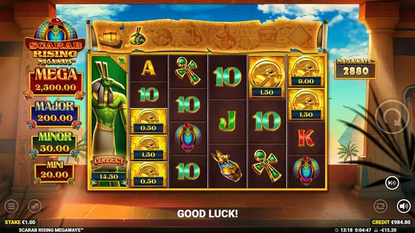 Scarab Rising Megaways slot screenshot 3