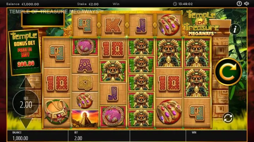 Temple of Treasures MegaWays slot screenshot 1