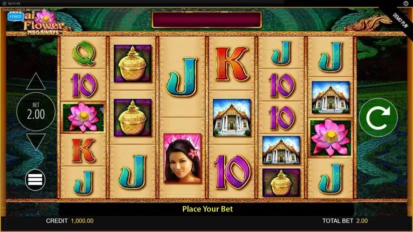 Thai Flower Megaways slot screenshot 1