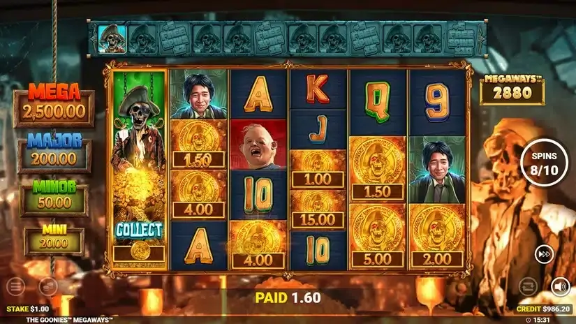 The Goonies Megaways slot screenshot 