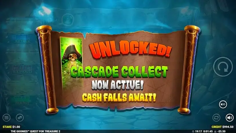 The Goonies Quest for Treasure 2 slot screenshot 3