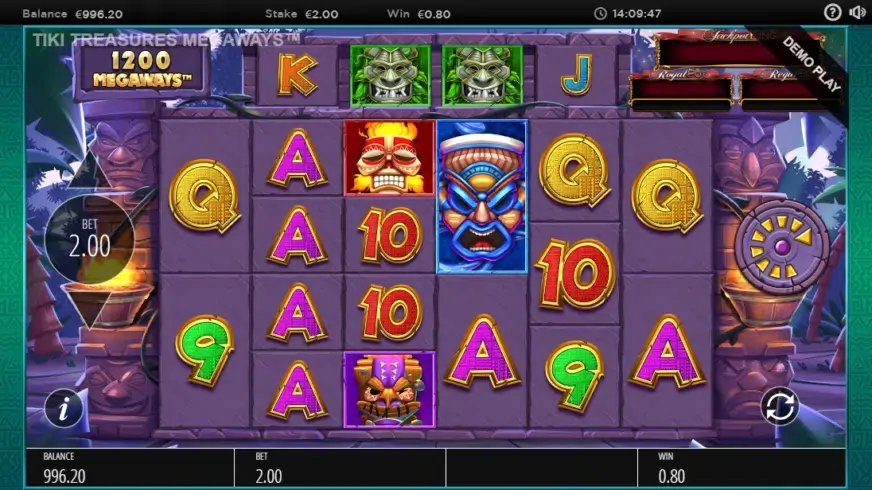 Tiki Treasures Megaways slot screenshot 1