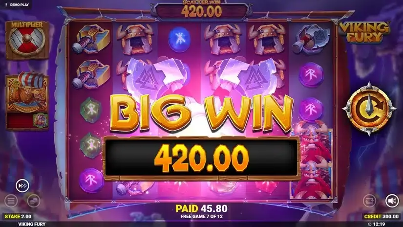 Viking Fury Spinfinity slot screenshot 