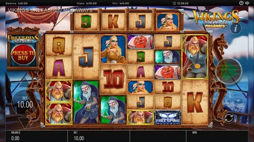 Vikings Unleashed Megaways slot screenshot 
