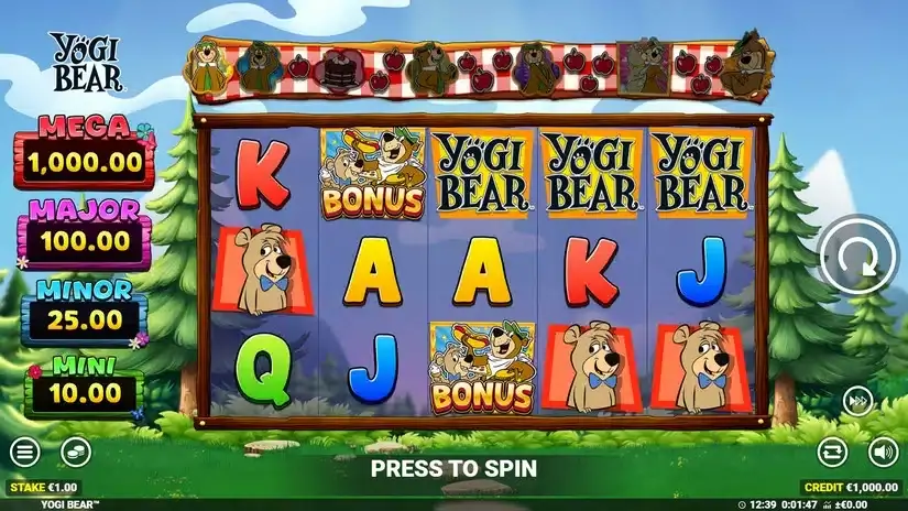 Yogi Bear slot screenshot 