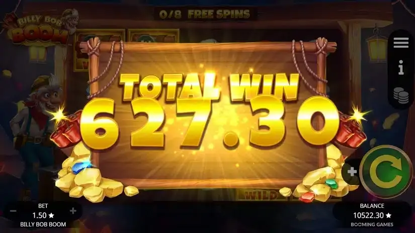 Billy Bob Boom slot screenshot 