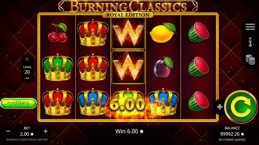 Burning Classics Royal Edition slot screenshot 3