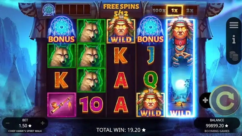 Chief Hawk’s Spirit Walk slot screenshot 6