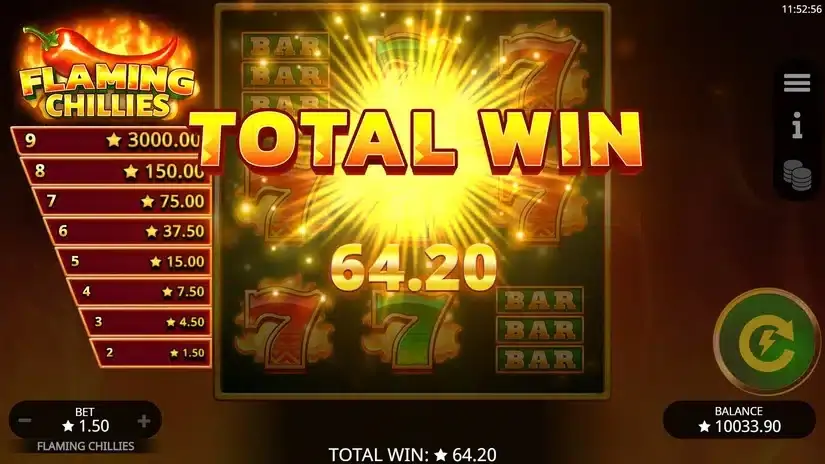Flaming Chilies slot screenshot 8