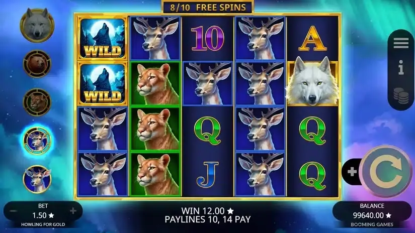 Howling For Gold slot screenshot 4