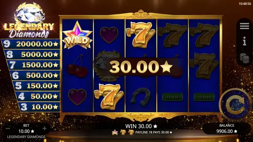 Legendary Diamonds slot screenshot 3