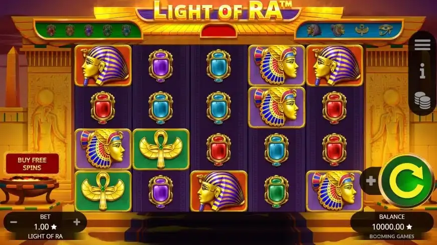 Light of Ra slot screenshot 1
