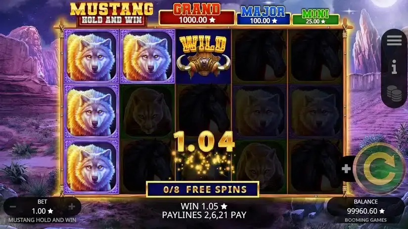 Mustang Hold and Win slot screenshot 5