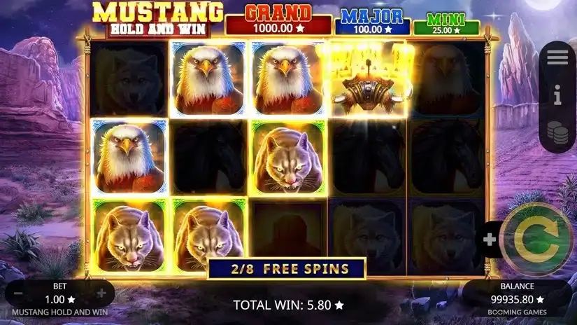 Mustang Hold and Win slot screenshot 4