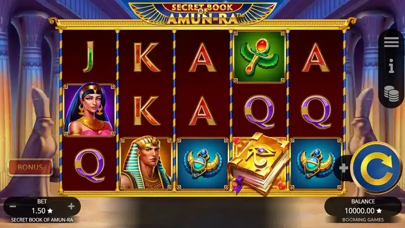 Secret Book of Amun-Ra slot screenshot 