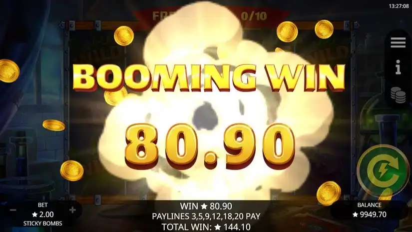 Sticky Bombs slot screenshot 6