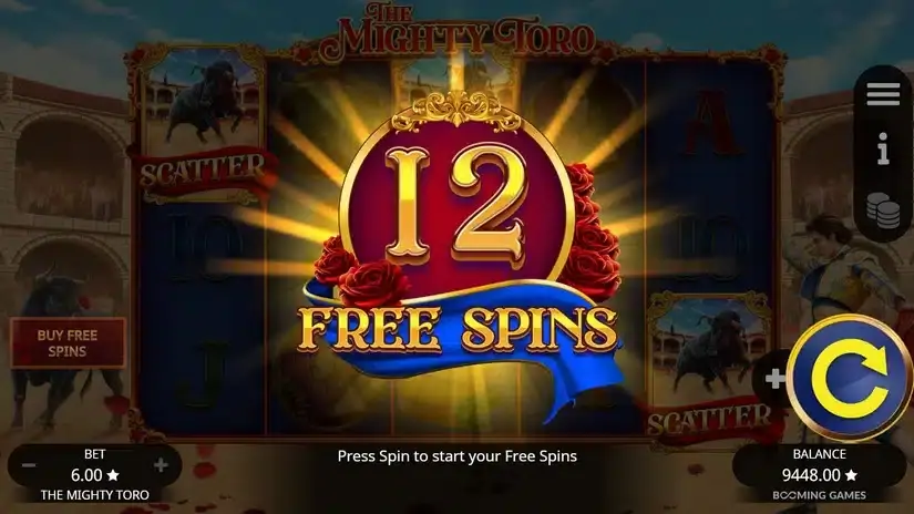 The Mighty Toro slot screenshot 4