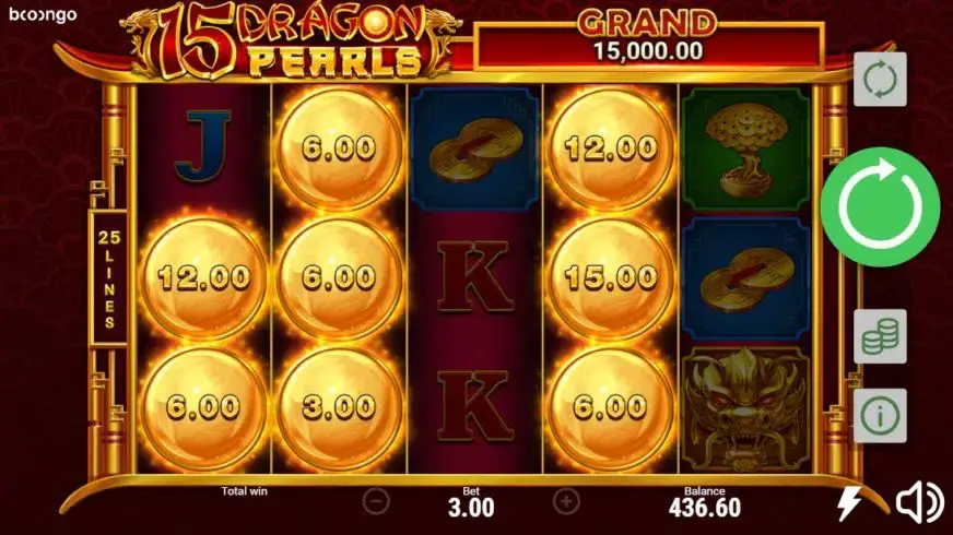 15 Dragon Pearls slot screenshot 3