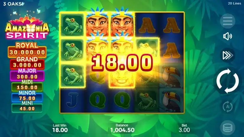 Amazonia Spirit slot screenshot 3