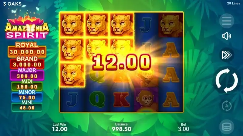 Amazonia Spirit slot screenshot 2