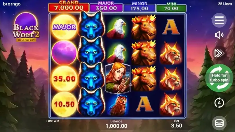 Black Wolf 2 slot screenshot 