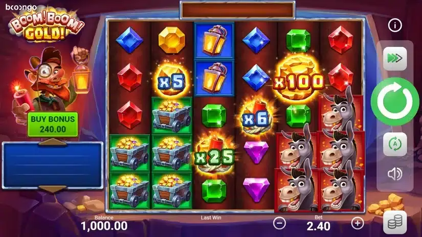 Boom! Boom! Gold! slot screenshot 1