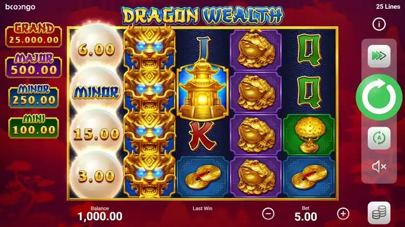 Dragon Wealth slot screenshot 1