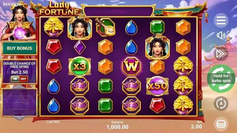 Lady Fortune slot screenshot 