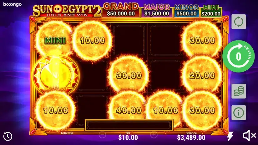Sun of Egypt 2 slot screenshot 2