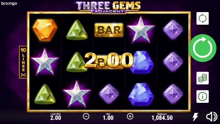 Three Gems slot screenshot 2