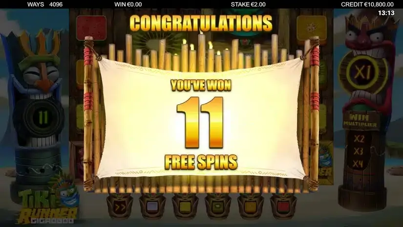 Tiki Runner GigaBlox slot screenshot 2