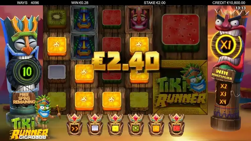 Tiki Runner GigaBlox slot screenshot 3