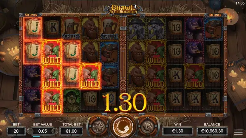 Brawl At The Red Cap Inn slot screenshot 4