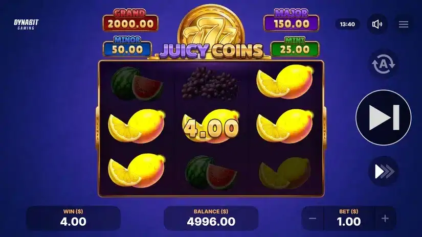 Juicy Coins: Hold and Win slot screenshot 2