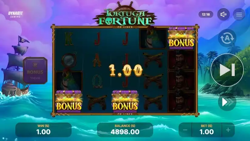 Tortuga Fortune slot screenshot 2