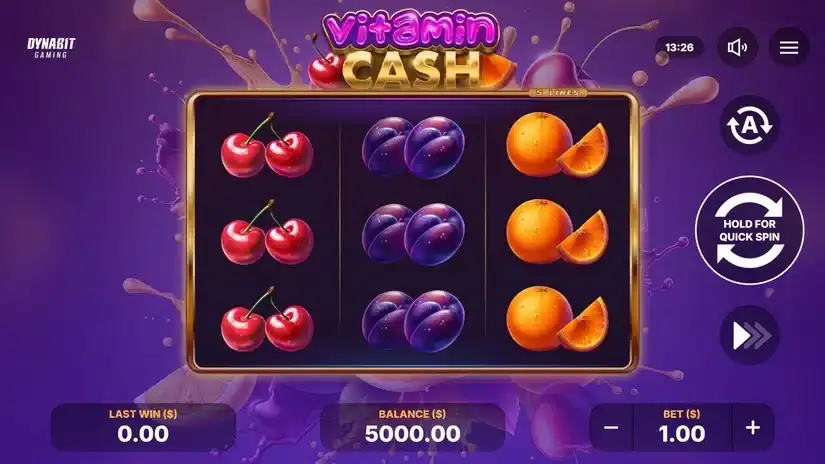 Vitamin Cash slot screenshot 1