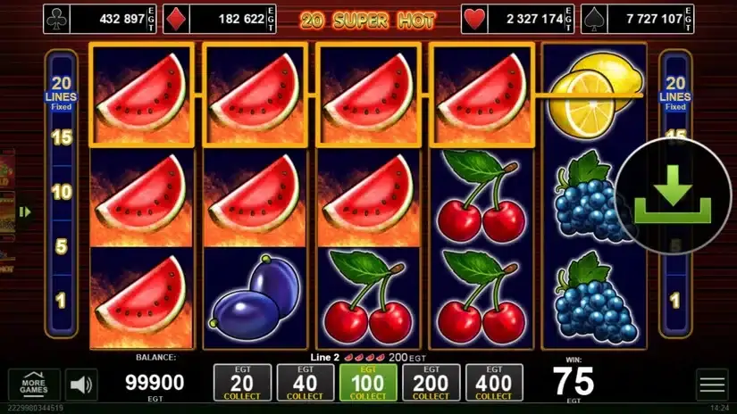 20 Super Hot slot screenshot 2