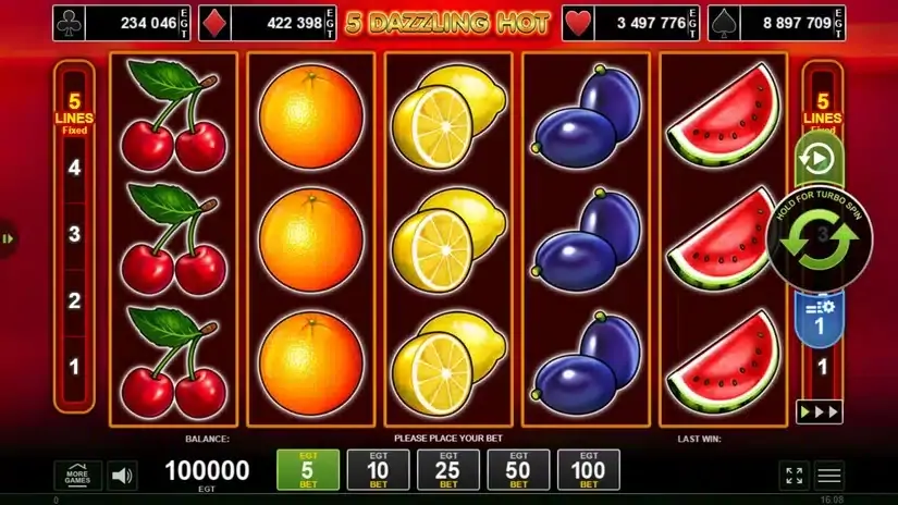 5 Dazzling Hot slot screenshot 