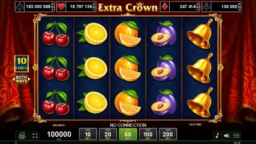 Extra Crown slot screenshot 