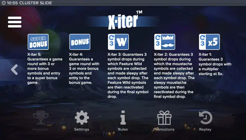 Cluster Slide slot screenshot 10