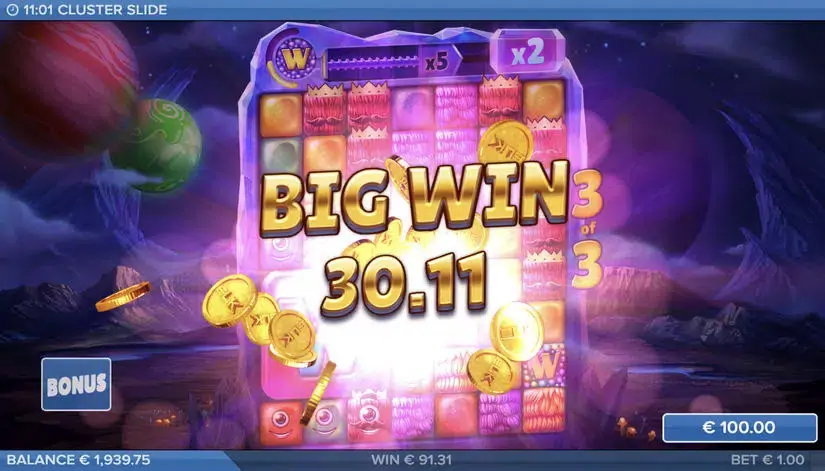 Cluster Slide slot screenshot 