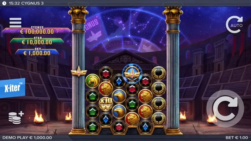 Cygnus 3 slot screenshot 